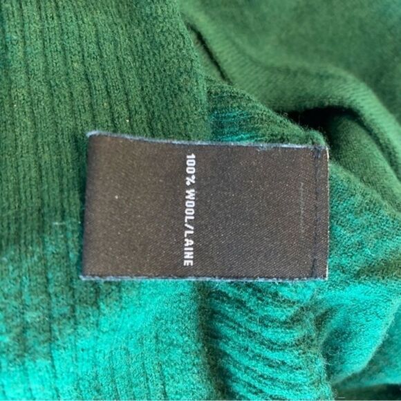 Lafayette 148 100% Wool Batwing Sleeve Classic Green Pullover Sweater - Picture 3 of 10